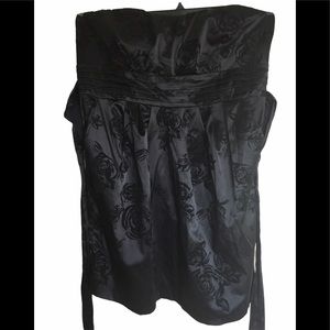 Snap Strapless Plus Size Dress